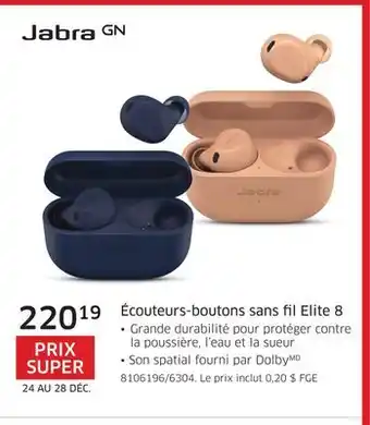 The Source Écouteurs-boutons sans fil elite 8 jabra offer