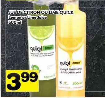 Supermarché PA Lemon or lime juice offer