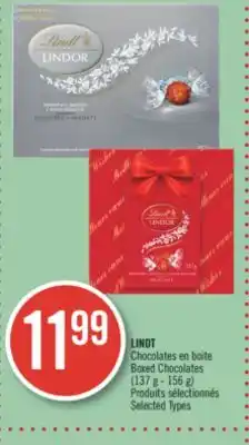 Pharmaprix Lindt boxed chocolates offer