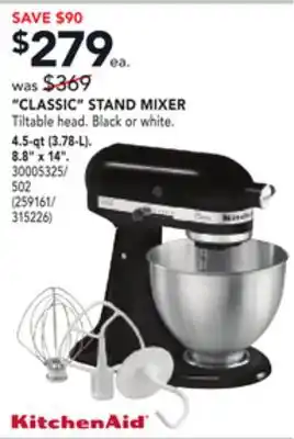 RONA Kitchenaid classic stand mixer offer