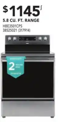 RONA Hisense 5.8 cu. ft. range offer