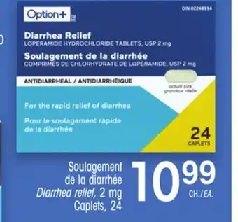 Uniprix Option soulagement de la diarrhée/diarrhea relief, 2 mg caplets offer