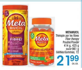 Uniprix Metamucil thérapie par les fibres/fiber therapy, poudre/powder, gélifiés/gummies offer