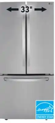 Réno Dépôt Lg 25 cu. ft. refrigerator, 33 offer