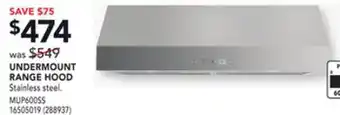 Réno Dépôt Mistral undermount range hood offer