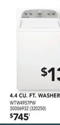 Réno Dépôt Whirlpool 4.4 cu. ft. washer offer