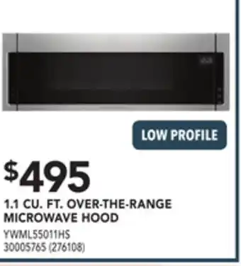 Réno Dépôt Whirlpool 1.1 cu. ft. over-the-range microwave hood offer
