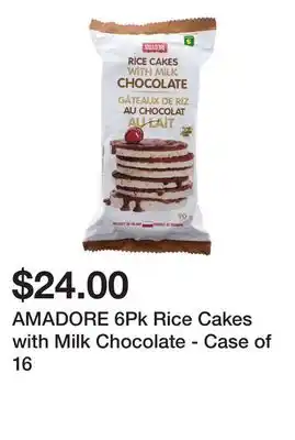 Dollarama Amadore 6pk rice cakes with milk chocolate - case of 16 offer