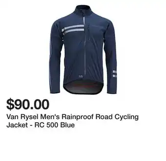 Decathlon Van rysel men's rainproof road cycling jacket - rc 500 blue offer