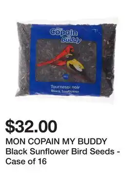 Dollarama Mon copain my buddy black sunflower bird seeds - case of 16 offer