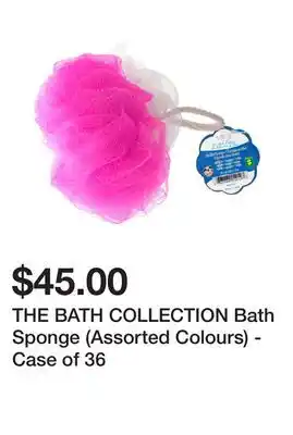 Dollarama The bath collection bath sponge (assorted colours) - case of 36 offer