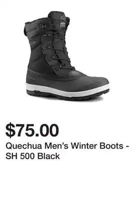 Decathlon Quechua men's winter boots - sh 500 black offer