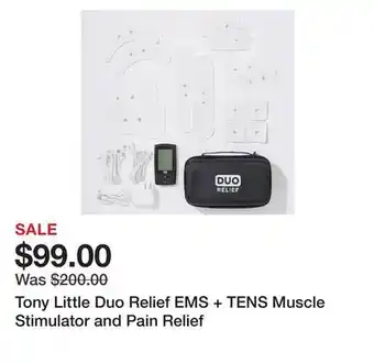 Tony little duo relief ems + tens muscle stimulator and pain relief
