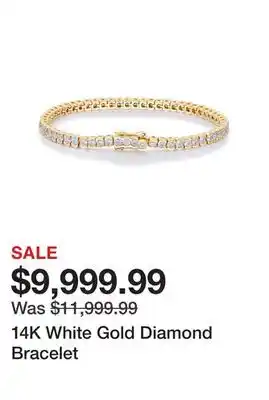 TSC Stores 14k white gold diamond bracelet offer