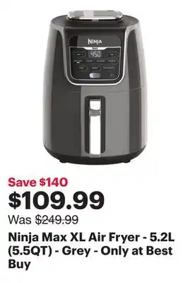 Best Buy Ninja max xl air fryer - 5.2l (5.5qt) - grey - only at best buy offer