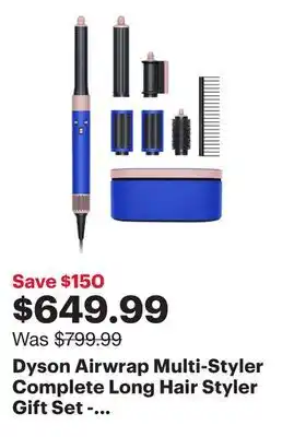 Best Buy Dyson airwrap multi-styler complete long hair styler gift set - ultra blue/blush offer