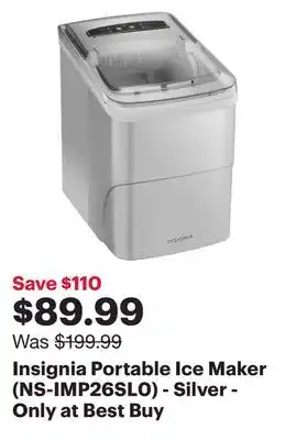 Best Buy Insignia portable ice maker (ns-imp26sl0) - silver - only at best buy offer