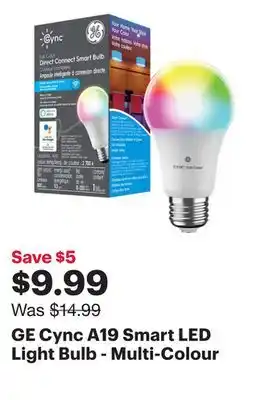 Best Buy Ge cync a19 smart led light bulb - multi-colour offer