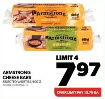 Real Canadian Superstore ARMSTRONG CHEESE BARS SELECTED VARIETIES, 600G offer