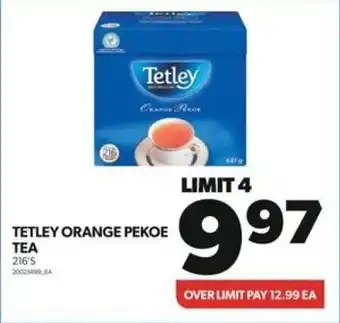 Real Canadian Superstore TETLEY ORANGE PEKOE TEA 216'S offer