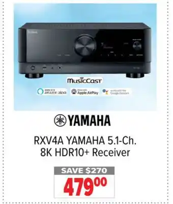 2001 Audio Video Yamaha 5.1-ch. 8k hdr10+ receiver offer