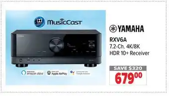 2001 Audio Video Yamaha 7.2-ch. 4k/8k hdr 10+ receiver offer