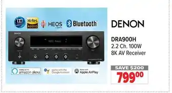 2001 Audio Video Denon 2.2 ch. 100w 8k av receiver offer