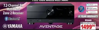 2001 Audio Video Yamaha 7.2-channel 8k musiccast zone 2 receiver offer