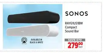 2001 Audio Video Sonos compact sound bar offer
