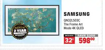 2001 Audio Video Samsung 32|| the frame art mode 4k qled offer