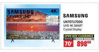 2001 Audio Video Samsung uhd 4k smart crystal display offer