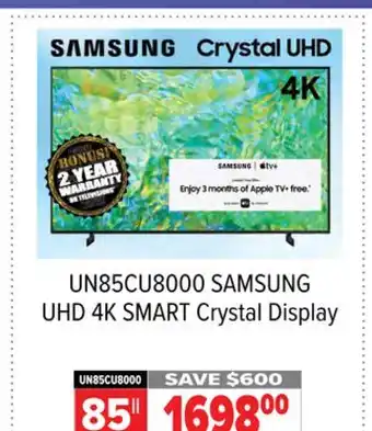 2001 Audio Video Samsung uhd 4k smart crystal display offer