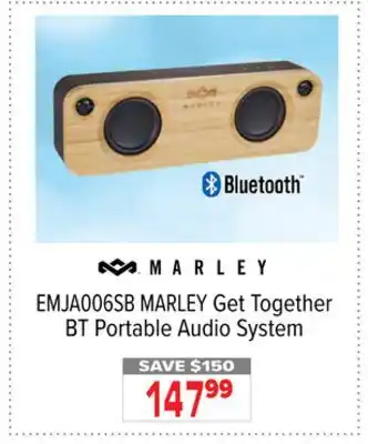 2001 Audio Video Marley get together bt portable audio system offer