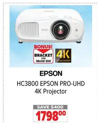 2001 Audio Video Epson pro-uhd 4k projector offer