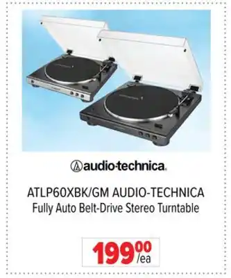 2001 Audio Video Audio-technica fully auto belt-drive stereo turntable offer