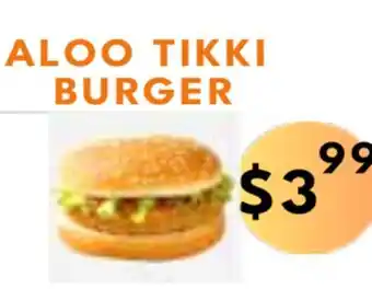 Aloo tikki burger