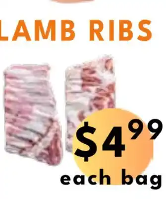 Food World Supermarket Lamb ribs offer