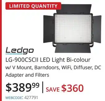 Vistek Ledgo lg-900cscii led light bi-colour offer