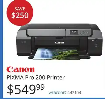Vistek Canon pixma pro 200 printer offer