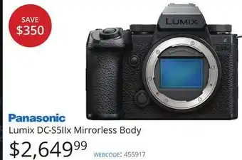 Vistek Panasonic lumix dc-s5iix mirrorless body offer