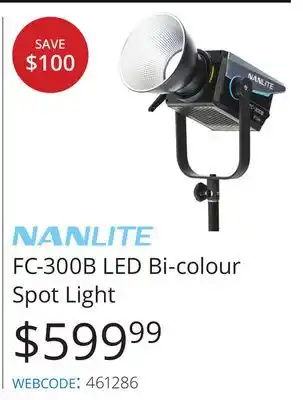 Vistek Nanlite fc-300b led bi-colour spot light offer