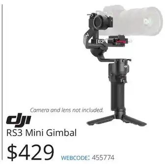 Vistek Dji rs3 mini gimbal offer