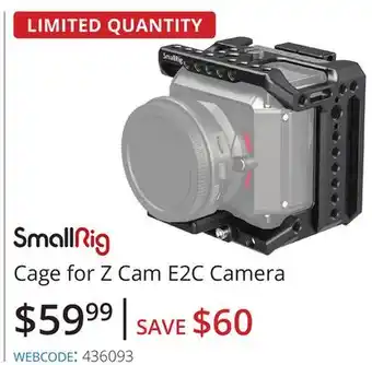 Vistek Smallrig cage for z cam e2c camera offer
