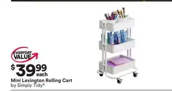 Michaels Mini lexington rolling cart by simply tidy offer