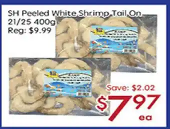 Sunny Food Mart Sh peeled white shrimp tail on 21/25 offer