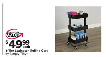 Michaels 3-tier lexington rolling cart by simply tidy offer