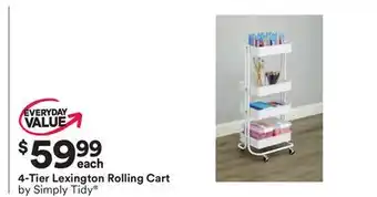 Michaels 4-tier lexington rolling cart by simply tidy offer