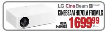 Centre Hi-Fi Cinebeam hu70la from lg offer