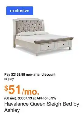 Ashley Furniture Havalance queen sleigh bed by ashley offer