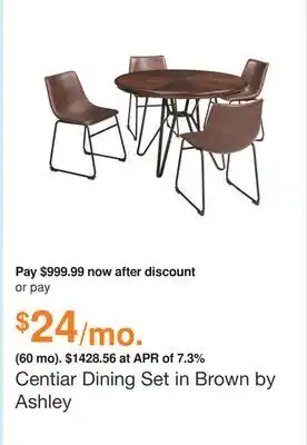 Ashley Furniture Centiar dining set in brown by ashley offer